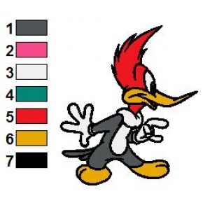 Woody Woodpecker 23 Embroidery Design